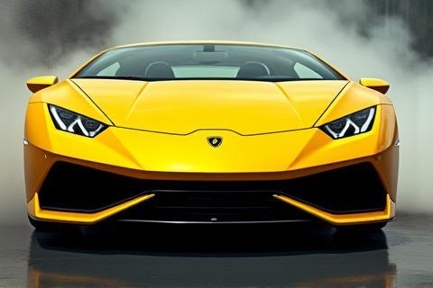 Striking yellow Lamborghini Huracan ready for action